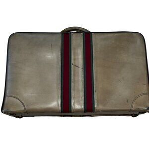 Vintage Saks Fifth Avenue Suitcase Retro Travel Luggage Brass Hardware